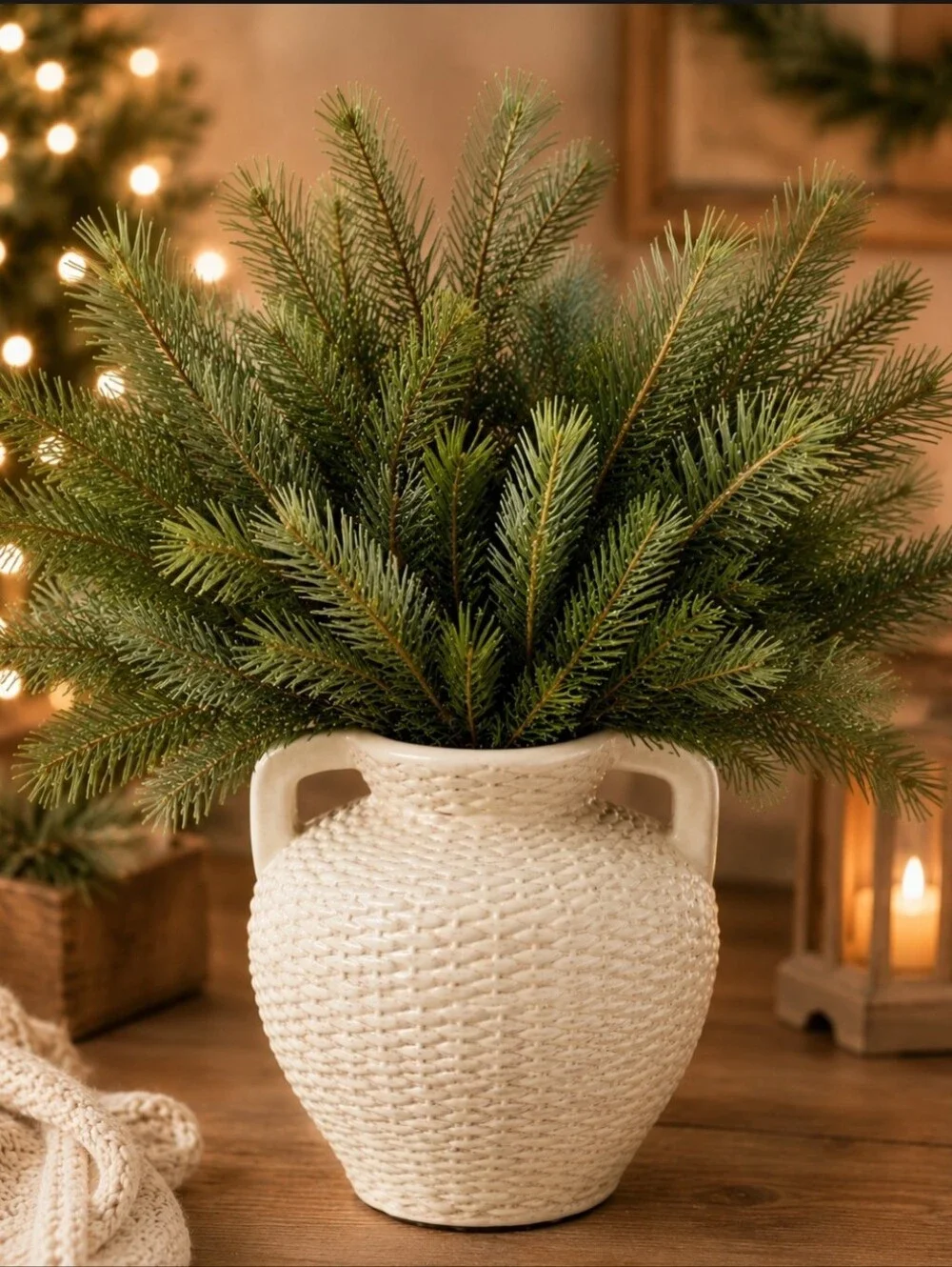 Small Woven Texture Ceramic Vase Cream -Threshold designed with Studio McGee